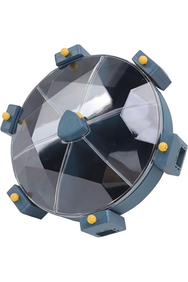 Rice Dispenser Container, 6 Grids Well Sealed Compartment Storage Cereal Dispenser One Click Design - 3