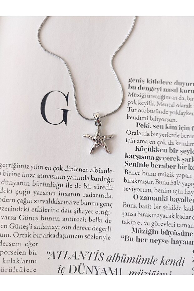 Women's Steel Starfish Model Necklace