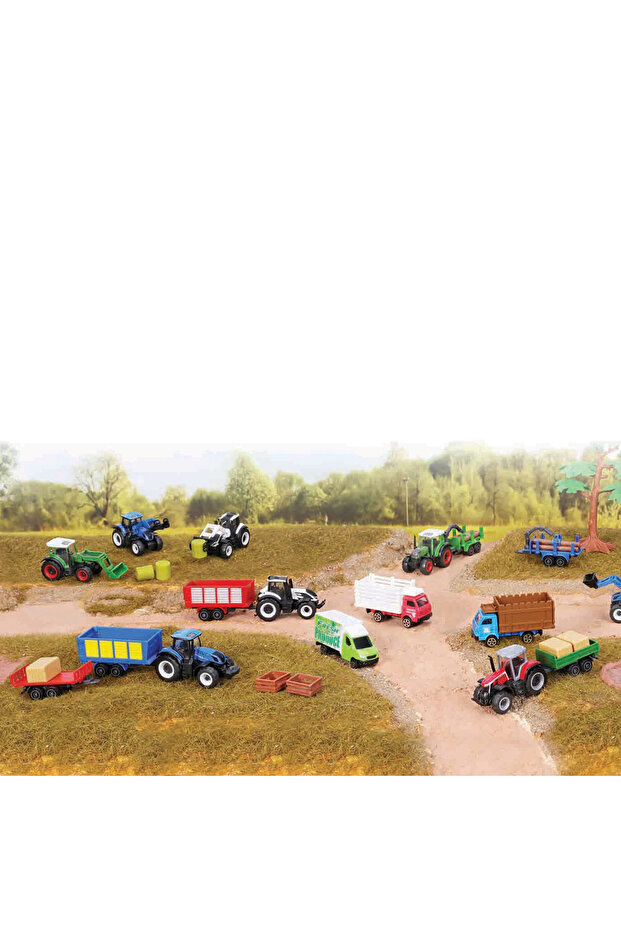 Mini Work Machines 4'lü Set - Valtra - 2