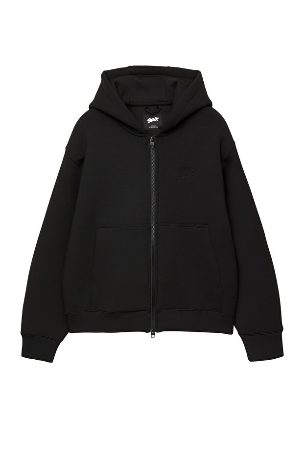 STWD Kapüşonlu Fermuarlı Ceket - 4