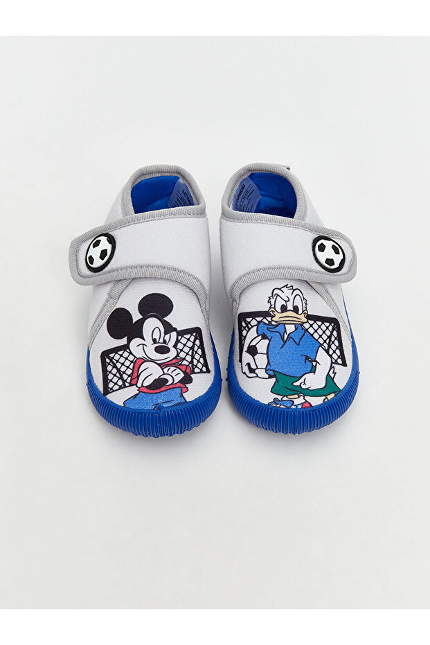 Mickey Mouse Baskılı Erkek Bebek Panduf - 3