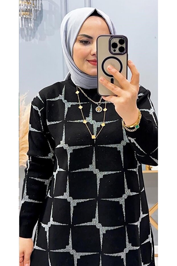 Simli Triko Tunik - 1