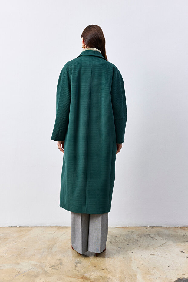 Oversize Yeşil Kaban - 5