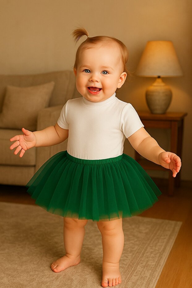 Emerald Baby Girl Princess Birthday Tutu Skirt