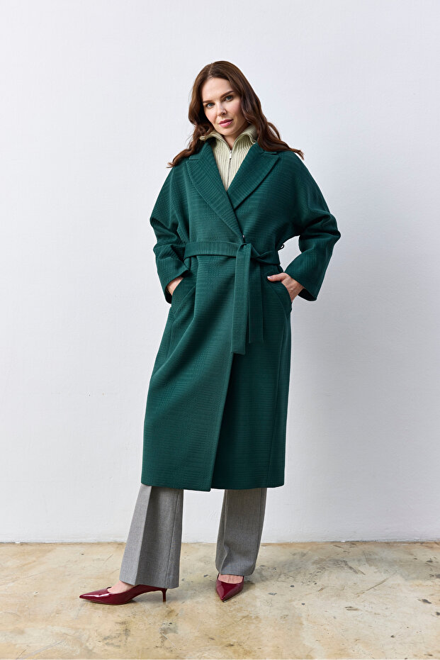 Oversize Yeşil Kaban - 1