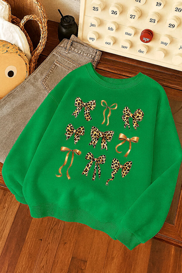 3-Ply Combed Cotton Strawberry Printed Unisex Sweatshirt