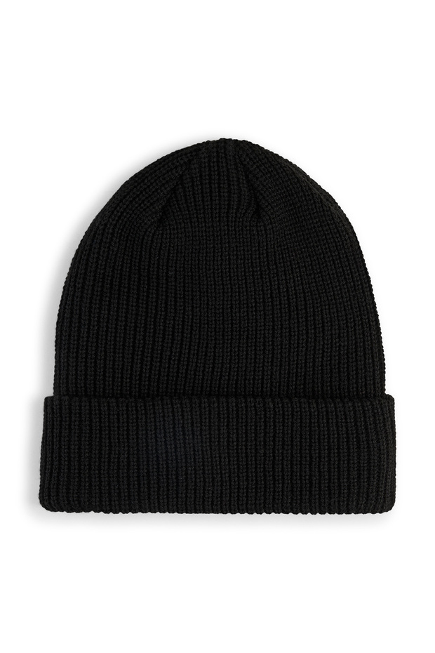 Essentials High Crown Unisex Black Casual Style Beanie 02641001 - 2