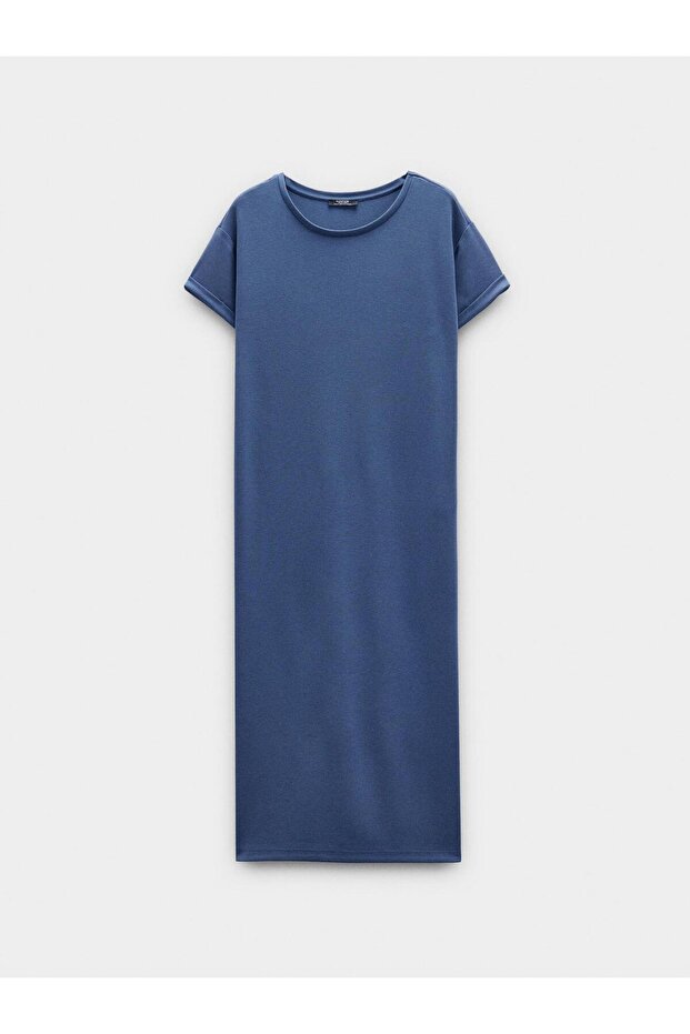 Düz Midi Elbise - 5