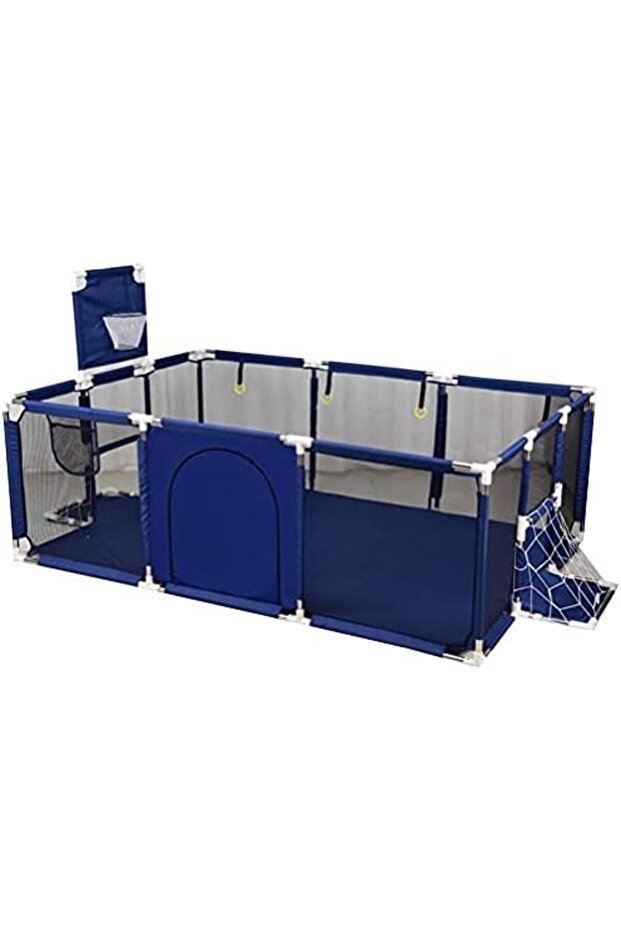 Toddler Baby Playpen for Twin, Foldable Safety with Basketball Hoop, Comes Bracket, without Climbing