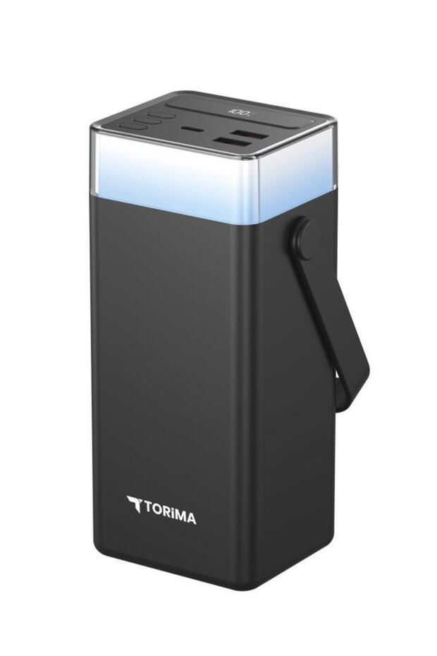 TRM-1041 Siyah 40000 mAh Type-C Lightning 22,5 W Hızlı Şarj RGB Led Işıklı Powerbank - 6