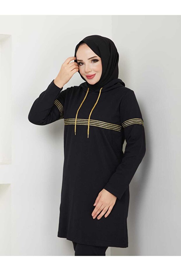 طقم بدلة رياضية مزدوجة مع شريط شيم - 3