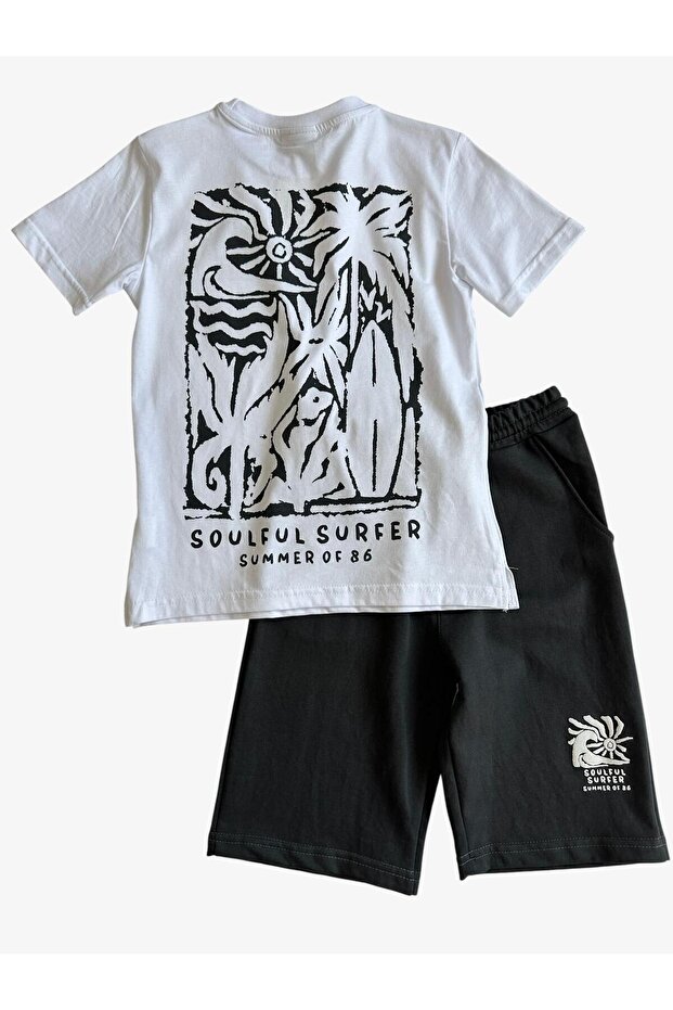 طقم أساسي مع شورت للأولاد - 2