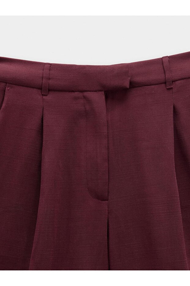 Pileli Bermuda Şort - 6