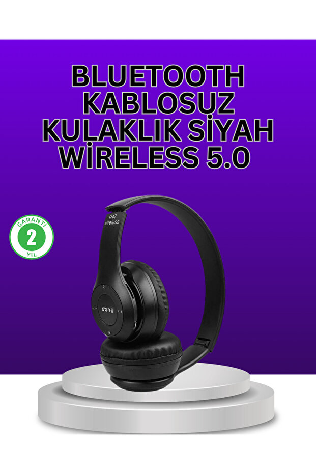 Stereo Bluetooth Headset with Wired & Wireless Use Options - 1