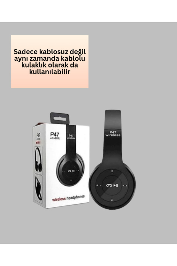 Stereo Bluetooth Headset with Wired & Wireless Use Options - 4