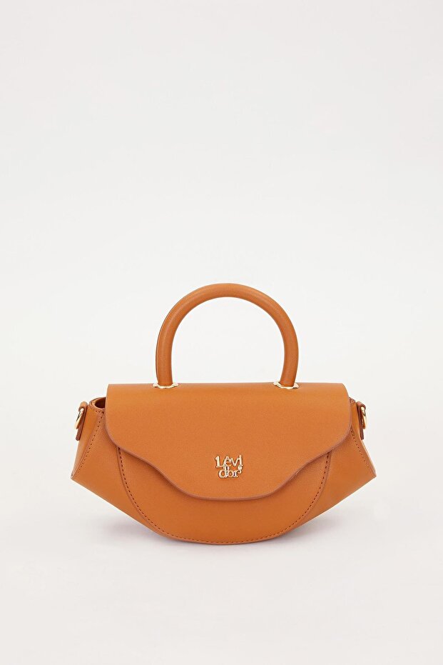 Camel Geometric Model Shoulder Bag - 1