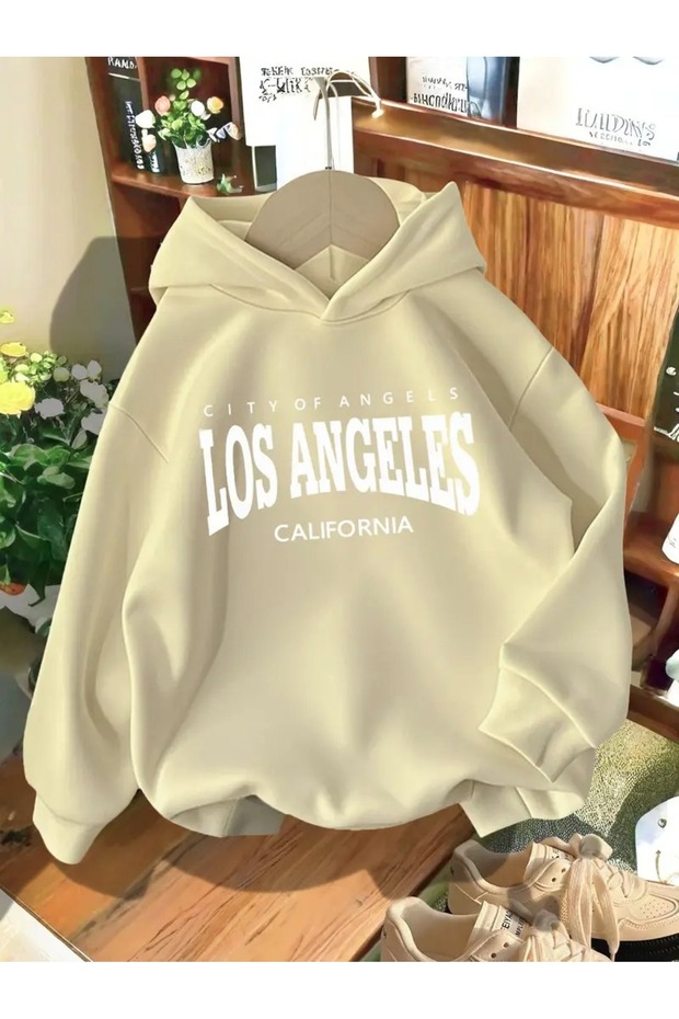 Winter Hooded Sweatshirt, Children's Los Angeles Printed