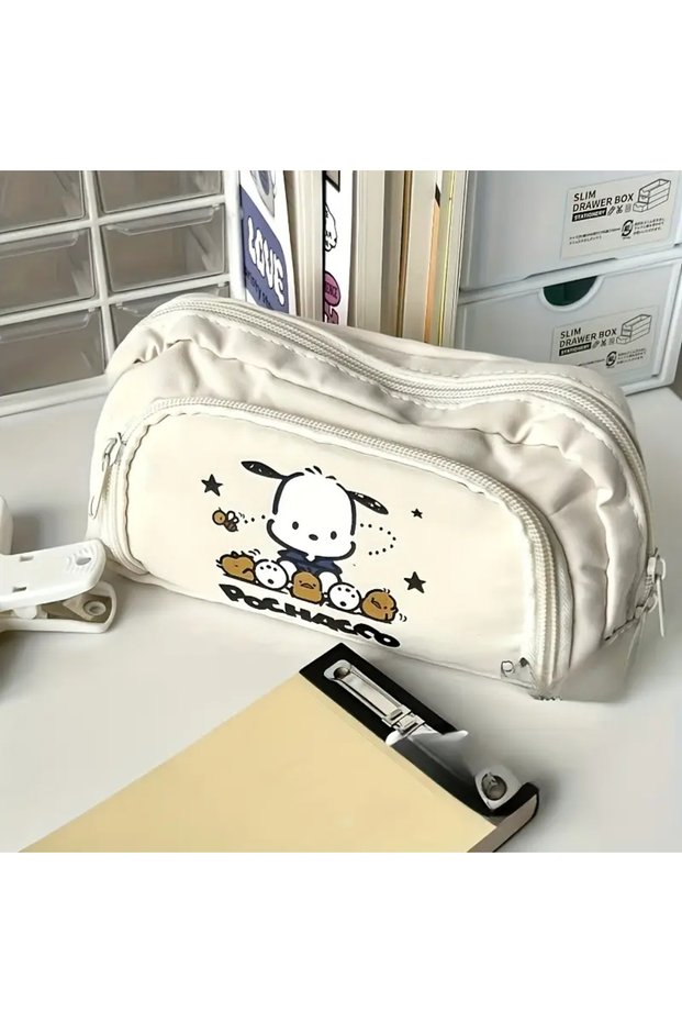 Pochacco Themed Canvas Pencil Case Pen Holder (Pen Accessories Not Included)