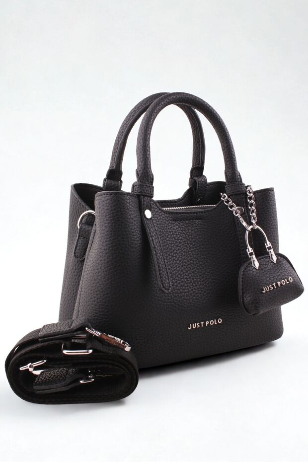 New Season Original Just Polo Everyday-Use Women's Shoulder Bag with 4 Compartments and Wide Strap