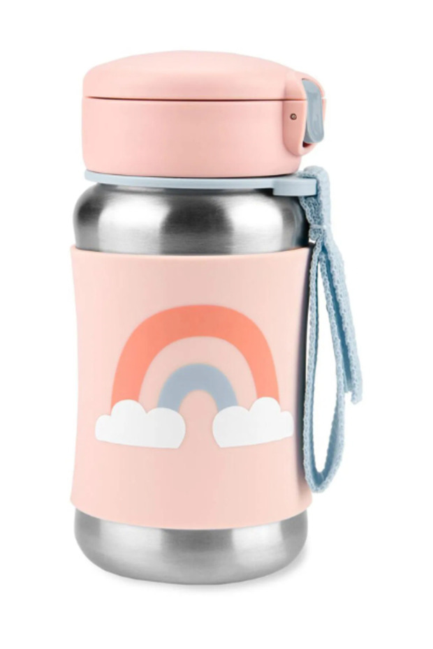 Spark Style Stainless Steel Water Bottle with Straw Rainbow 9N778510