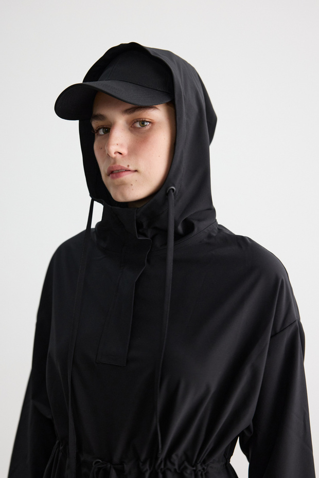 SİYAH KAPÜŞONLU MAYO - 5