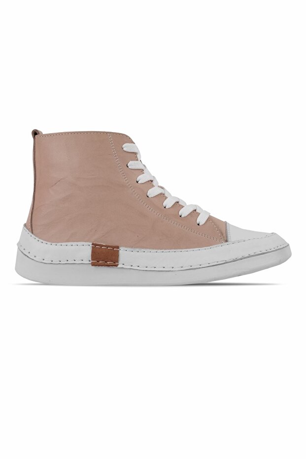 Anxey Women's Genuine Leather Lace-Up Oversized Sports Boots 4126