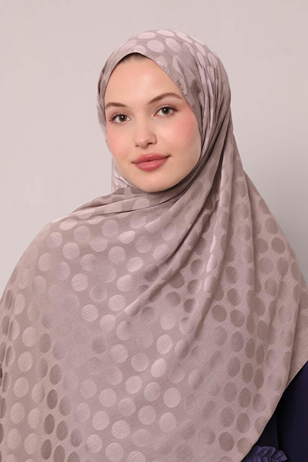 Mink Speckled Patterned Jacquard Capri Shawl
