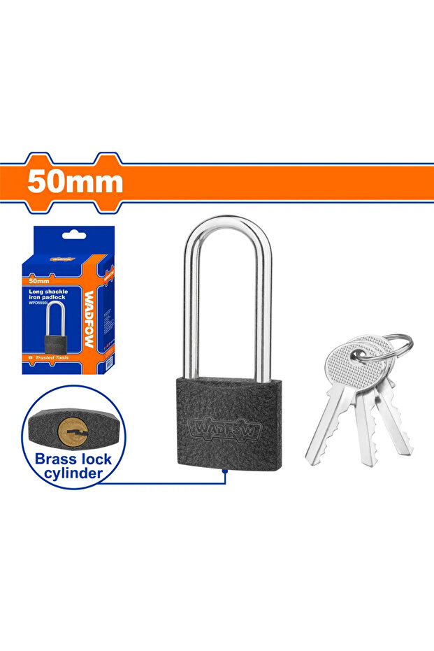 50mm Long Gray Padlock - WPD5550L