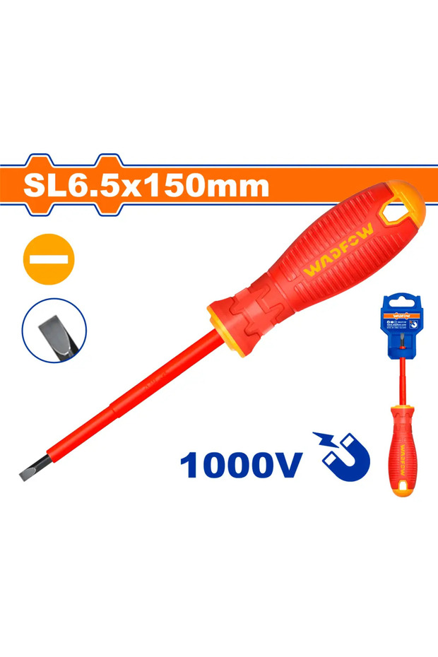 مفك كهربائي معزول شق SL6.5 × 150مم (6") – WSD7266