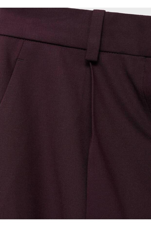 Yün düz klasik pantolon - 8