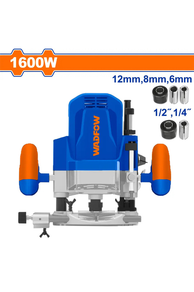 ماكينة راوتر 1600 واط (6 مم، 8 مم، 12 مم، 1/4"، 1/2") – WER1516001