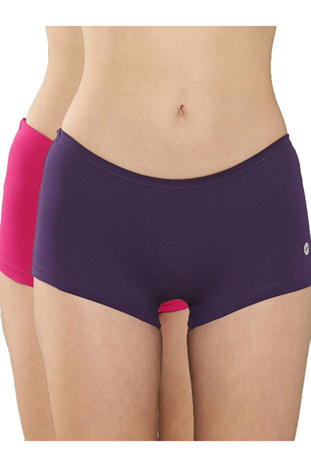 Pack of 2 - Solid Cotton Boyshorts