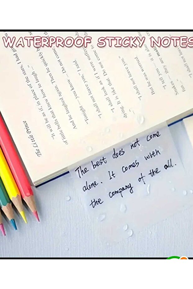 (50 Sheets) Transparent Sticky Note Paper, Write-Draw Note Paper, Transparent Memo Pad - 1
