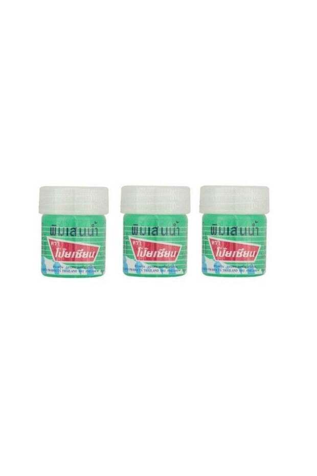 Poy-Sian Pim Saen Balm Oil Nasal Inhaler Inhalant Relief Dizzy Faintness 8 cc. 8ml (Pack of