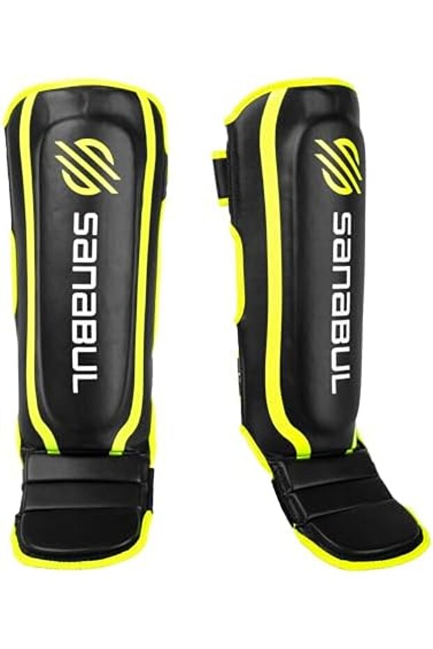 Essential Kickboxing Shin Guards | MMA Shin Guards | Muay Thai Shin Pads with Hook and Loop - 8