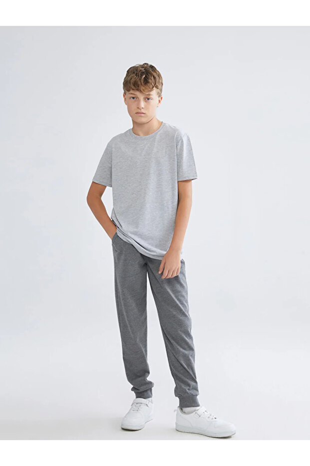 Beli Lastikli Erkek Çocuk Jogger Eşofman Altı - 3