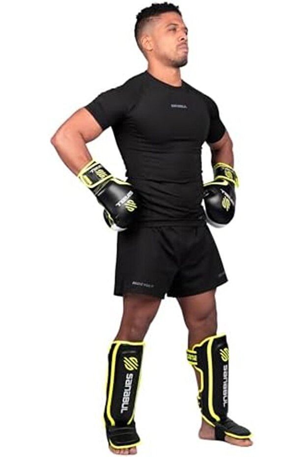 Essential Kickboxing Shin Guards | MMA Shin Guards | Muay Thai Shin Pads with Hook and Loop - 4