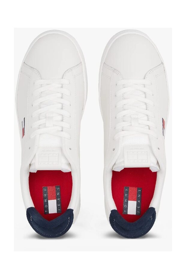 Logolu Deri Sneaker Ayakkabı Erkek AYAKKABI EM0EM01596 0G1 - 3