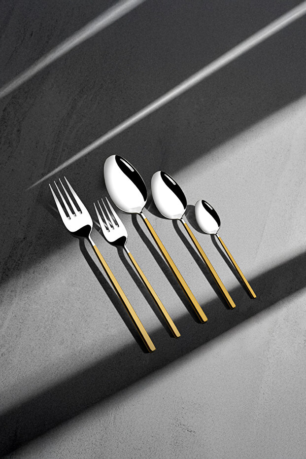 Gloria Gold Satin 6-Person 36-Piece Boxed Cutlery Set