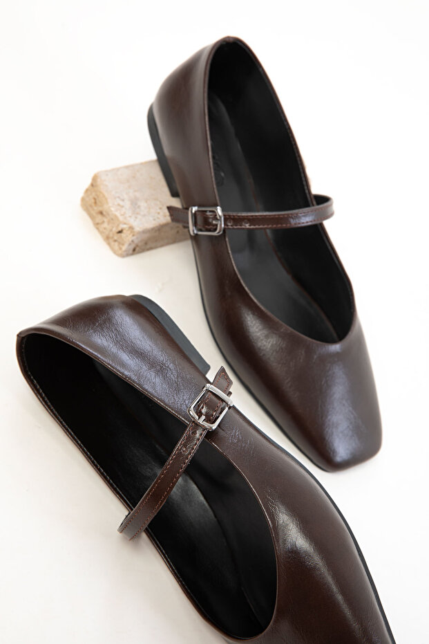 Barna női balerina 20842 - 1