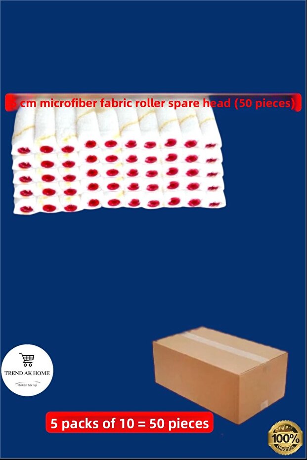 5 cm Microfiber Fabric Finger Roller Replacement Head (50 Pcs)
