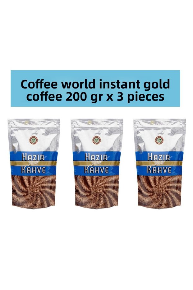 Coffee World Gold Instant Coffee 200 Gr X 3 Pieces