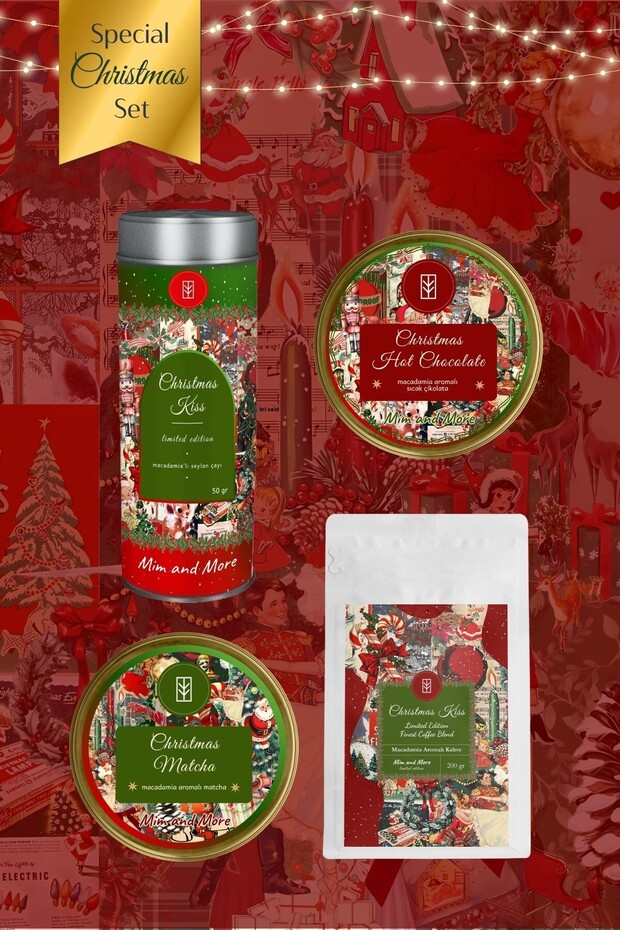 Christmas Kiss 2025 Set - Hot Chocolate, Coffee, Matcha & Tea Set