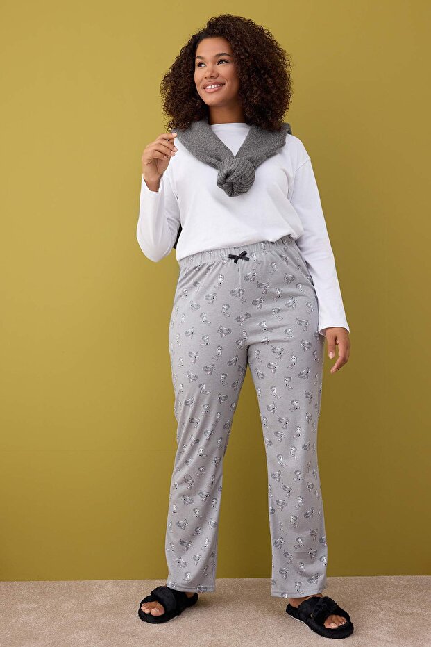 Szare, wielokolorowe spodnie piżamowe w zestawie 2 sztuki TBBAW26IA00003 - 2