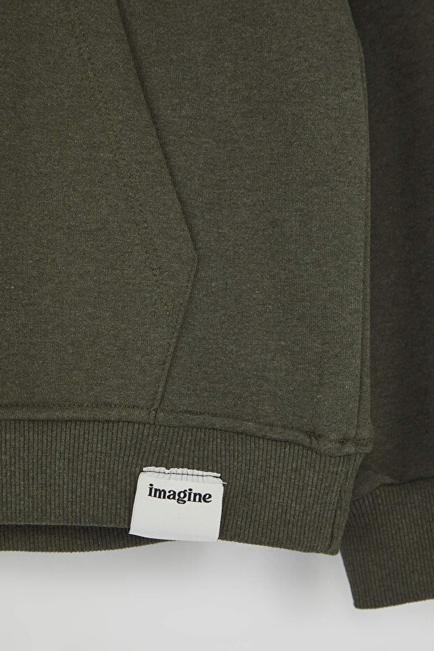 Haki-Taş 2'li Paket Kapüşonlu Regular Kesim İçi Polarlı Sweatshirt TMNAW24SW00000 - 10