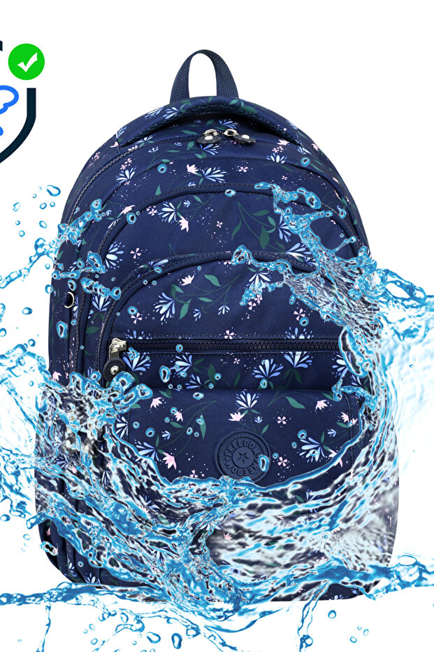 Luxury Patterned Medium Size Backpack with Monkey Keychain Gift - 8