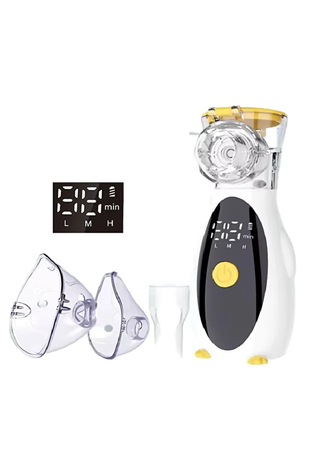 P1-360+ Mesh Nebulizer – Mesh Technology Portable, Silent, LED Display, Rechargeable, Masks Included - 1