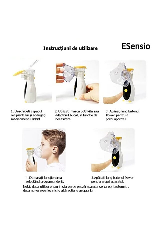 P1-360+ Mesh Nebulizer – Mesh Technology Portable, Silent, LED Display, Rechargeable, Masks Included - 5