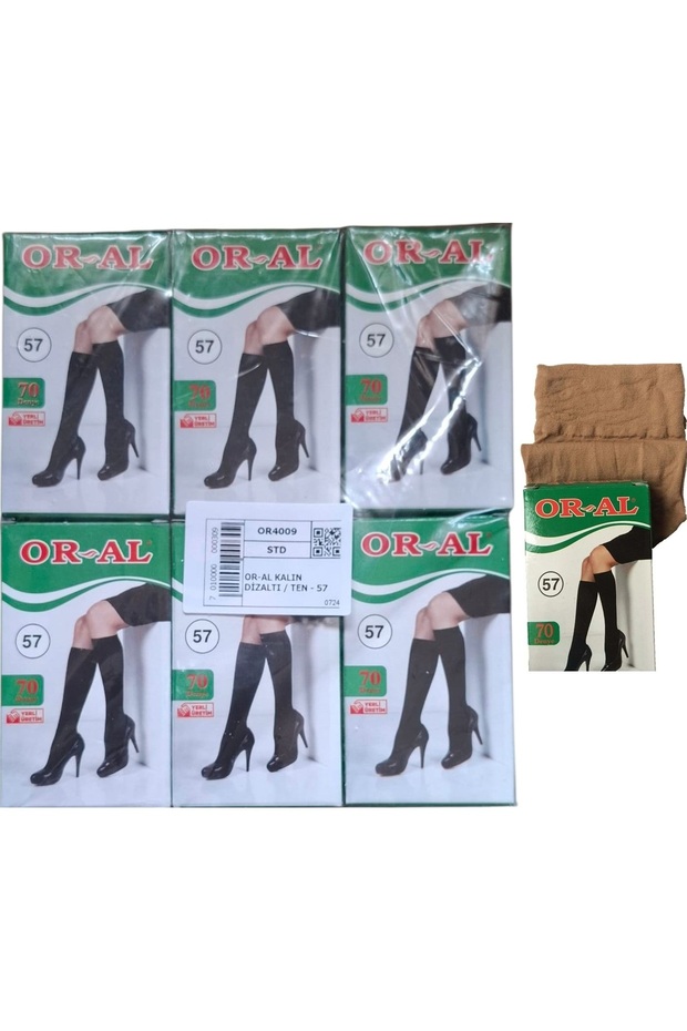 70 Denye Mus Knee High Socks Women 6 Pieces - 57 Ten