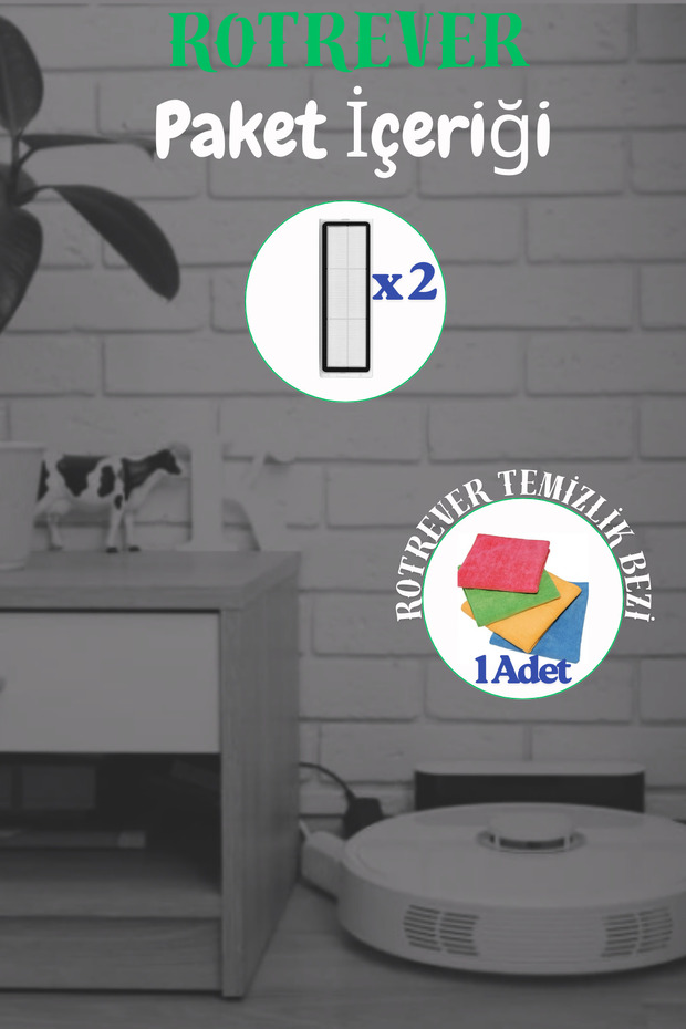 Dreame D10 Plus,D10 Plus Gen 2,L10 Plus,Z10 Pro Uyumlu 2 Ad.Filtre,1 Ad.RotRever Bez Seti-3 Parça - 2